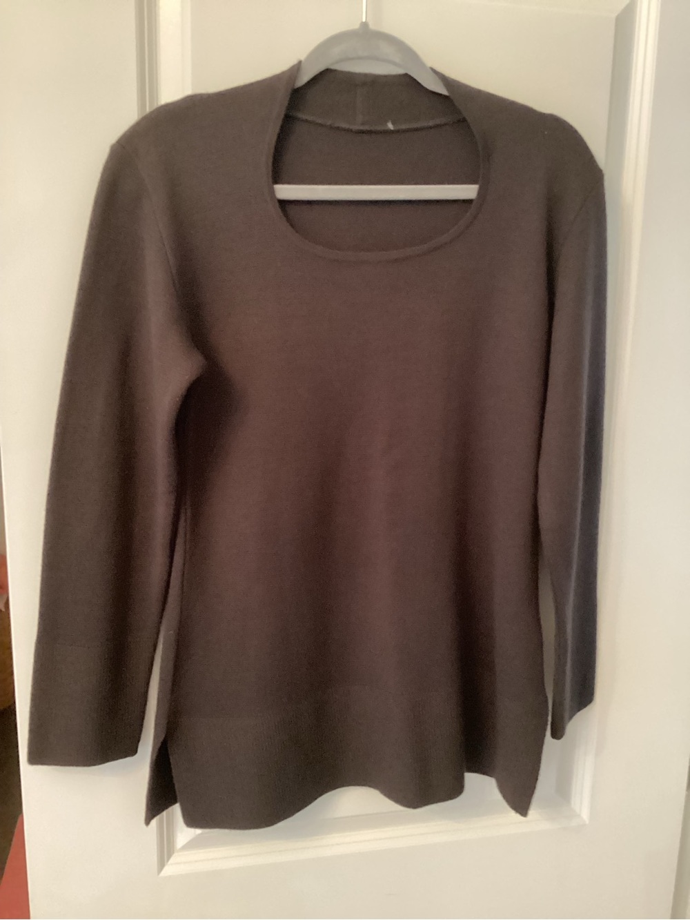 Classic Crewneck Women's Sweater - Brown